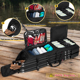 Rexmica Fishing Backpack Holds 8 Rods & Reels, Fishing Tackle Bag with Compartment for Tackle Boxes, Fishing Gear or Equipment, Fishing Rod Case Backpack, Fishing Pole Bag with Tactical Molle System