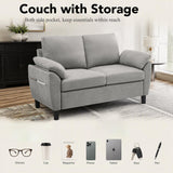 Jarenie 57" Loveseat Sofa Couches for Living Room 2 Seater Small Love Seat
