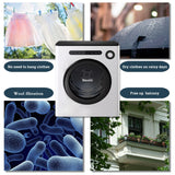 Dessiz 1.6 Cu.Ft.,11LBS Compact Dryer 950W Portable Clothes Dryer Machine with Stainless Steel Drum and Exhaust Hose,Dryer for RVs, Apartments,Dorm Rooms- Quiet, Sturdy,Easy to Use and LED Display
