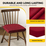 Cushions for Dining Chairs, Soft and Comfortable Textured Foam Kitchen Chair Pads with Ties and Non-Slip Backing