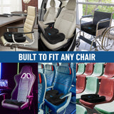 Seat Cushion - Office Chair Cushion - Non-Slip Car Seat Cushion, Tailbone Pain Relief (Black) Everlasting Comfort