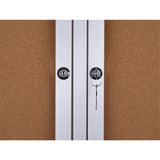 WorkPro® Enclosed Double-Door Cork Bulletin Board, 36" x 48", Aluminum Frame with Silver Finish