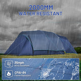 Timber Ridge 8 Person Camping Tent with Large Porch, Portable Waterproof Windproof Family Tent with Rainfly Carry Bag Room Divider, Easy Set-up Tent with Excellent Ventilation for Camping, 3 Season