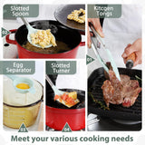 Kitchen Utensils Set, 28 Pcs Silicone Cooking Utensils Set with Holder, Spatula Set, Silicone Whisk, Measuring Cups and Spoons Set (Light Green) NCUE