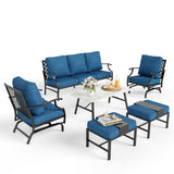 MIXPATIO 6-Piece Patio Conversation Set, Rocking Chairs, Coffee Table