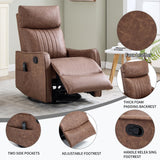 MOOLSUN Faux Leather Recliner Sofa Set with 360-Degree Swivel Chair, Living Room Furniture Set with Reclining Seats, Ideal for Home, Office, or Theater Seating（K-Beige Faux Leather,Chair）