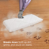 Shark Steam Pocket Mop with 2 Washable Double-sided Pads, Steam Sanitization, Swivel Steering, Lightweight, Steam Cleaner for Sealed Hard Floors, Hardwood, Marble, Tile, Purple, S3501