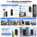 Doorbell Camera Wireless, 720P HD Smart Doorbell 4.5" Monitor Screen