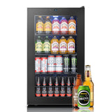Yeego Beverage Refrigerator, 130 Can Beer Fridge, Glass Door Drink Cooler