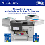 Brother INKvestment 5110 Wireless Color Inkjet All-in-One Printer with a 500-sheet Paper Tray Capacity and a 4.3” Color Touchscreen (MFCJ5110DW)