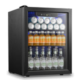 Beverage Refrigerator Cooler 68 Can, Mini Fridge with Glass Door for Beer Drinks Wine Antarctic Star