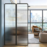 6ft Tall Modern Metal Room Divider - 3-Panel Folding Privacy Screen for Home, Office & Studio - Space-Saving Decorative Partition, Ideal for Stylish Separation