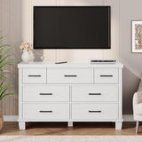 IDEALHOUSE Dresser for Bedroom with 7 Drawers, Storage Chest of Drawers with Metal Handle, Wooden Dresser Organizer for Living Room,Closet,Entryway,Nursery