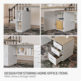 L Shaped Standing Desk, 63 inch Executive Standing Desk, Adjustable Height Desk with Storage Drawers for Home Office