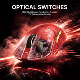 ATTACK SHARK RS3 ULTRA Carbon Fiber Wireless Gaming Mouse, 8K - Red