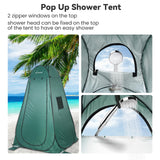 FIRINER Pop Up Camping Shower Tent, Portable Dressing Changing Tent Outdoor with Carry Bag for Beach & Hiking, 75” x 48”x 48”
