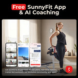 Sunny Health & Fitness Full Body Stretch Machine for Home, Back Stretcher & Flexibility Trainer with Pivoting Seat, Foam Rollers, Safety Straps & SunnyFit App - SF-BH621802