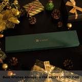 linoroso Santoku Knife 7 inch Meat Kitchen Chef Knife with Premium Gift Box, Vegetables Knives High Carbon Stainless Steel Sharp Knife with Ergonomic Green Handle, Christmas Gifts for Women and Men