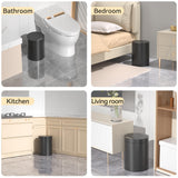 LJIACLEA Bathroom Trash Can with Lid 2.6 Gallon Stainless Steel TrashCans Automatic Bathroom Garbage Can for Bedroom, Kitchen, Office