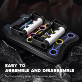 Haiponfph Push Up Board Fitness, 9 in 1 Strength Training Equipment,Home Gym System,Multi-Functional Push up Stands System Fitness Floor Chest Exercise,Training Arm Men & Women Weights Haiponfph