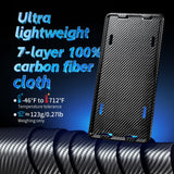 DCRCFIBER 100% Carbon Fiber License Plate Frame,New Full Carbon Fiber snap-on 4 Hole License Plate Frame,unobstructed View,with Screw Caps, Anti-Vibration Pads