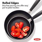 OXO Nonstick 8” and 10” Frying Pan Set, PFAS-Free Ceramic Skillets, Dishwasher & Oven Safe, Stay-Cool Silicone Handle