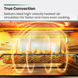 Infrared Heating Air Fryer Toaster Oven, Extra Large Countertop Convection Oven 10-in-1 Combo | Black Matte Stainless Steel VAL CUCINA