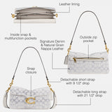 Coach Soft Crystal Signature Denim Tabby Shoulder Bag 26