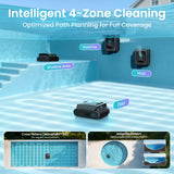 Aiper Scuba S3 Robotic Pool Cleaner, Cordless Lightweight with Strong Suction, Waterline Scrubbing, Smart Sensor Navigation, App Control & Waterline Parking, 240 Min Runtime for In-Ground Pools, Gray