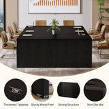 Tribesigns 12 ft Conference Table for 10-14 People, 142-Inch Rectangular Executive Meeting Table for Office