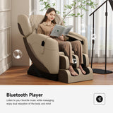SMAGREHO 2025 Massage Chair Full Body, Zero Gravity Recliner with 6 Auto Modes, Foot Massage, Heating, Bluetooth, Khaki