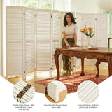 Room Dividers and Folding Privacy Screens, Wood Louvered Separators Divider Wall for Home Office