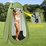 Pop Up Shower Tent for Camping, Portable Outdoor Privacy Shower Tent with 6000mAh Rechargeable Shower (Green)