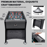 RAYKEEP 58" Competition Sized Foosball Table, Soccer Table Game, Heavy Duty Arcade Game Table with 2 Balls for Adult, Teens, Home, Indoor Game Room Sport (Wood Grain)