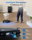 ECOVACS DEEBOT T50 Omni Robot Vacuum and Mop, 3.19” Ultra-Slim, 15,000Pa Suction, ZeroTangle 2.0, TruEdge Edge Cleaning, AIVI 3D Obstacle Avoidance, Auto Mop Wash & Dry, Self-Emptying