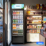BODEGACOOLER Commercial Beverage Refrigerator, 240 Cans & 160 Bottles, Display Refrigerator For Beer,Soda, Merchandiser Refrigerator