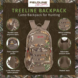 Fieldline Treeline Hunting Backpack PRO Series | Tactical Backpack for Men and Women | Camo Backpack for Hunting | Heavy Duty Army Backpack | 31.8L Capacity | Realtree Edge Fieldline
