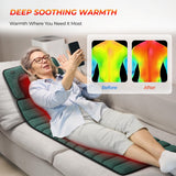 Himouta Full Body Massage Mat with Heat, Detachable Massager Pad Deep Tissue Pain Relief,10 Vibrating Motors for Relaxation at Home or Office