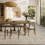 Nakagishi Neutral 12x15 Area Rugs for Living Room Washable, Brown