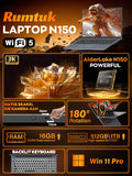 Rumtuk 16" 3K IPS Business Laptop,16G RAM 1T SSD N150