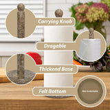 TheWolfard Handmade Fossil Grey Marble Paper Towel Holder – Natural Stone Stand with Subtle Fossil Patterns – Luxury Countertop Decor for Kitchen & Bathroom – Elegant Gift Idea