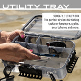 FROGG TOGGS Waterproof Utility Box, Tackle Storage, Dry Box, Customizable Tackle Tray