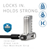 Kensington universal 3-in-1 2.0 combination laptop lock, fits T-bar, nano, N17, wedge-shaped lock types, 6-foot computer security locking cable, compatible with dell, HP, lenovo - resettable, K63394WW