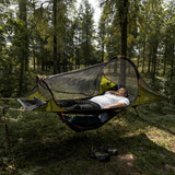 Night Cat Flat Lay Hammock Tent: Portable Lightweight Camping Hammock with Mosquito Net Waterproof Rainfly for Adults 1 Person Outdoor Camping Green