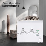 7.0 Cu.ft Chest Freezer, Top Open Door Deep Freezer with 7 Adjustable Thermostat (-18°F to 50°F), Compact Freezer with Removable Basket for Home/Garage/Office, Black