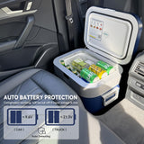 Megiu Car Refrigerator Portable Car Fridge 12V Refrigerator 23 Quart (22 Liter) Freezer Compressor Cooler 12V/24V DC -0.4℉~+59℉ (Blue)