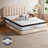Mattress Queen Size, 14 Inch Queen Hybrid Mattress in a Box, Memory Foam with Firm Individually Wrapped Pocket Springs, Pressure Relief & Motion Isolation, CertiPUR-US Certified, 60" x 80" x 14"
