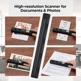 Portable Scanner, Photo Scanner for A4 Documents Pictures Pages Texts in 900 Dpi, Flat Scanning, Include 16G SD Card MUNBYN