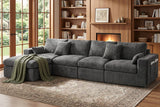 Vellorise 136" Cloud Modular Sectional Sofa with Detachable Seat Cushion
