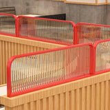 Striped Metal Dividers for Dining Areas - Tempered Low Fence Partitions for Restaurant Booths, Hotel Bars, Office Spaces - Stylish & Functional Separation Solutions